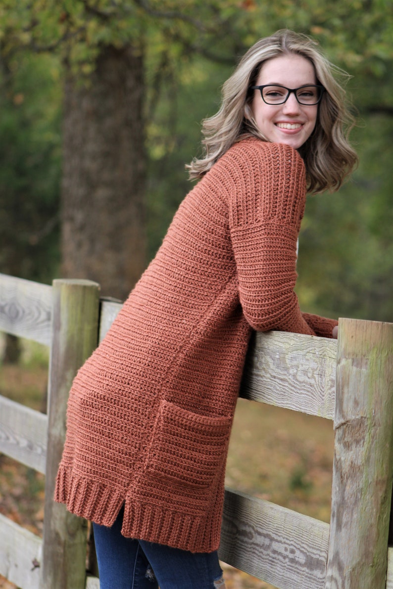 Harvest Cardigan / Crochet Pattern sizes XS-5X / PDF Digital Download / Beginner crochet cardigan, relaxed easy fit cardigan, fall cardigan image 7