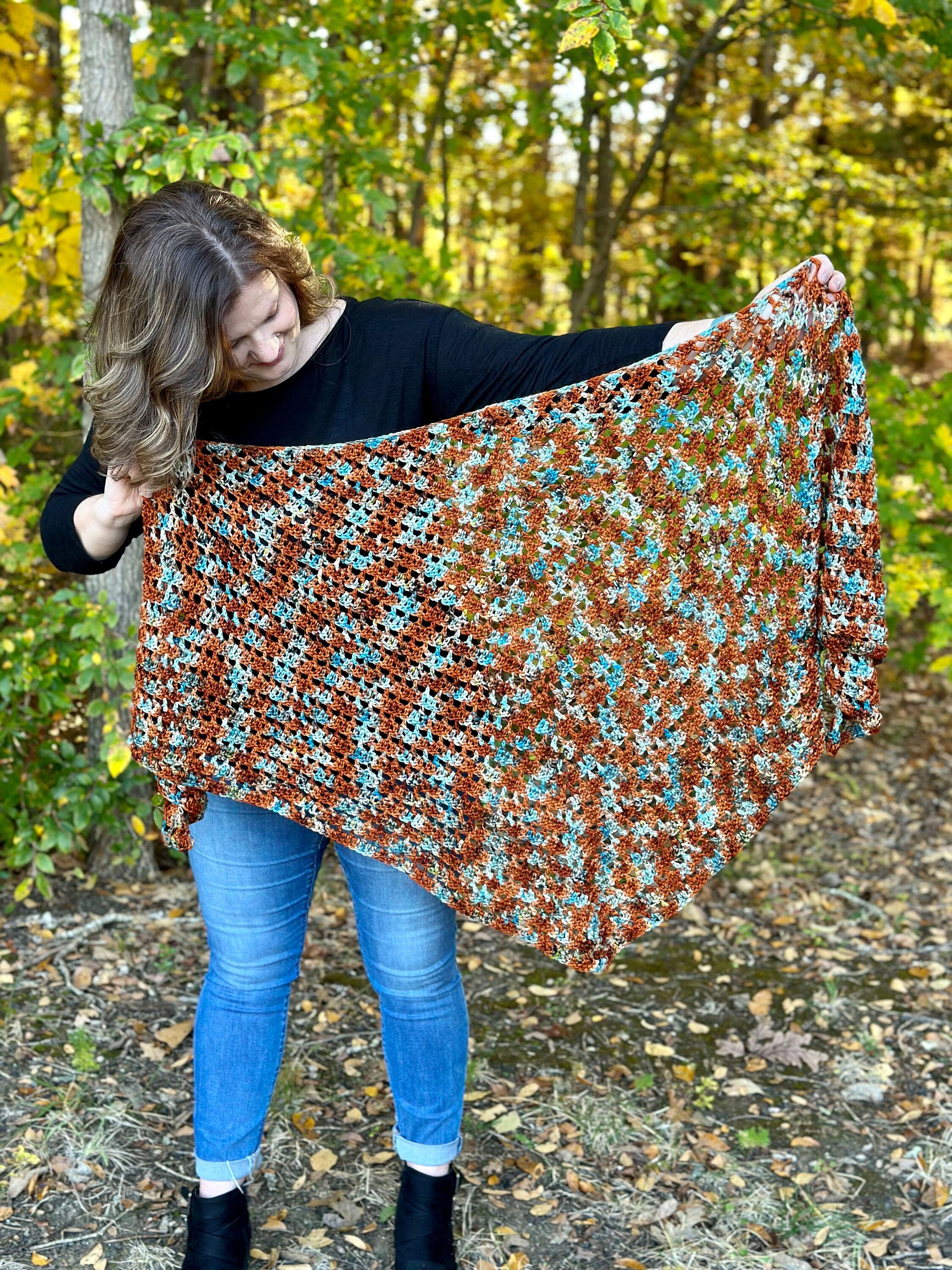 Easy Crochet Triangle Scarf Pattern PDF DIGITAL DOWNLOAD - Beginner ...