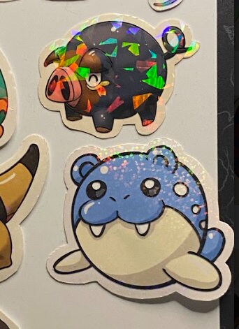 Holographic Pokemon Stickers - Etsy