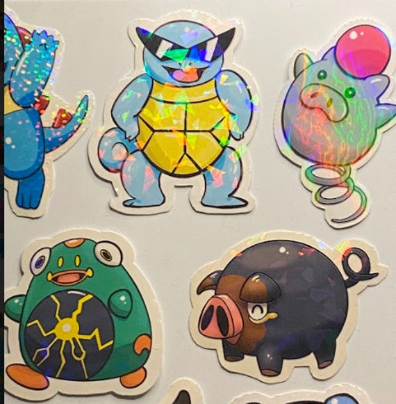 Holographic Pokemon Stickers - Etsy
