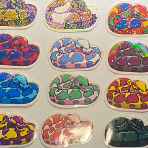 Holographic Pride Ball Python Stickers