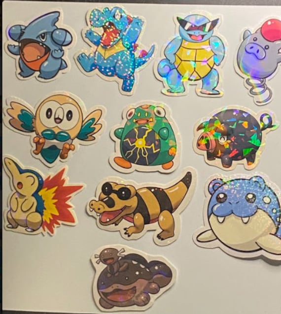 Holographic Pokemon Stickers - Etsy