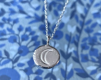 Silver Moon Necklace,