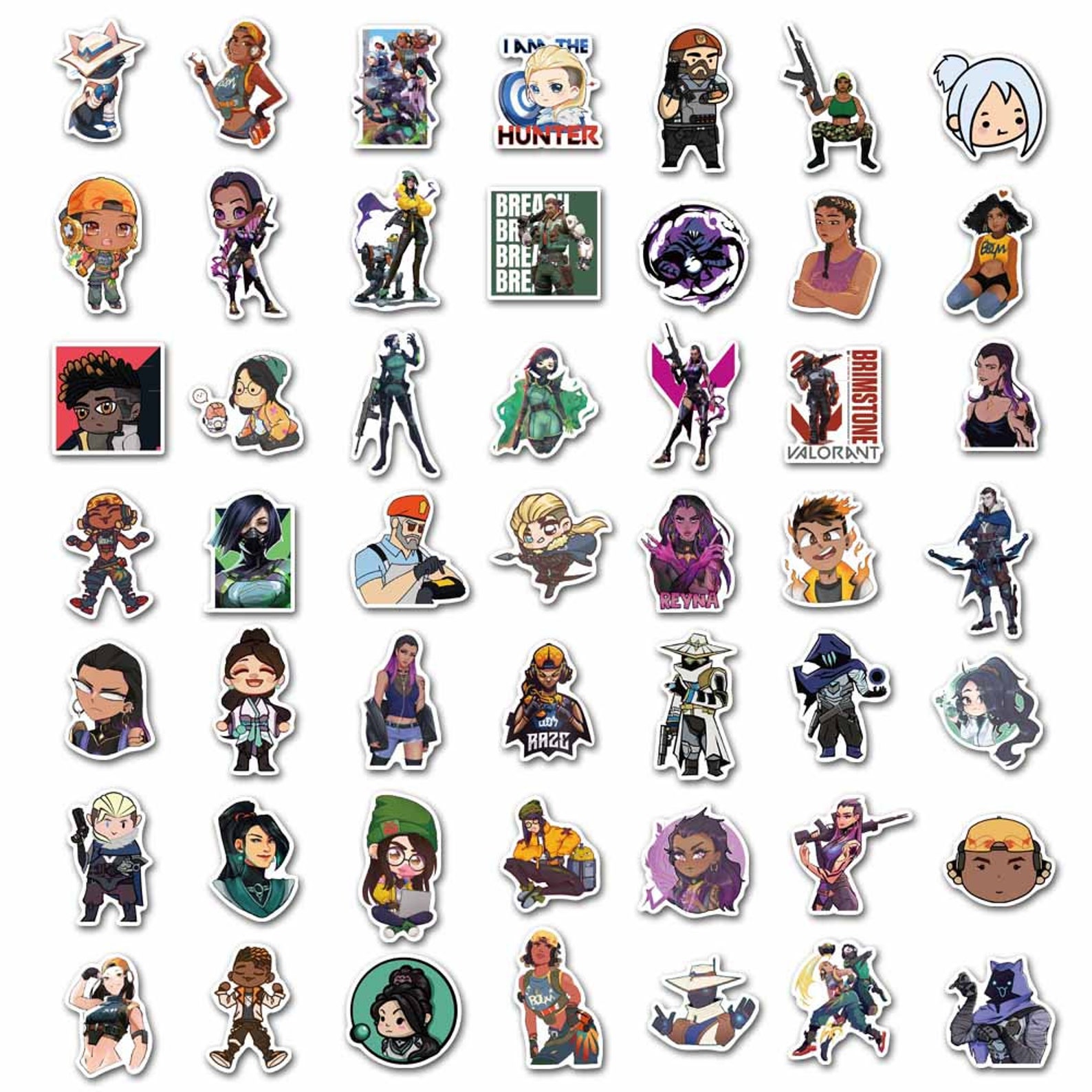 100 Valorant Stickers Cute Valorant Stickers Valorant Etsy