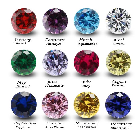 April Birthstone Jewelry,engraved,mother's Day Gift,gifts for Her
