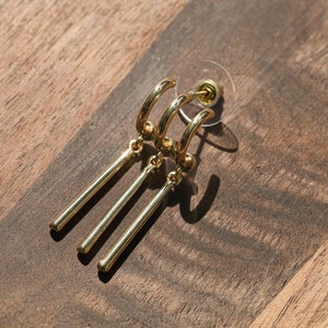 Boucles d'oreilles Zoro Juste un piercing d'oreille aiguille en argent hypoallergénique Respectueux de l'environnement image 3