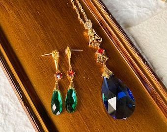 Howl's Necklace Earrings Set，Cosplay Earrings