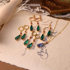 howls moving castle,Christmas gifts,cosplay necklace,crystal necklace,howls necklace,howl earrings,Howl Castle Jewelry,Howls Earrings,Anime