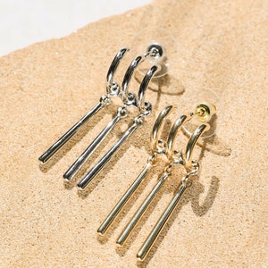 Zoro earrings Just one ear piercing silver needle hypoallergenicEnvironmentally friendly image 2