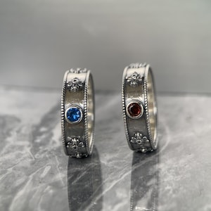 A SET howls ring inlaid with shiny diamonds JOJOXIN All-over sterling silver couple rings S925 silver,Not allergic,shipping from USA image 8