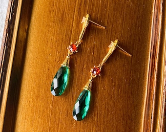 Howls Sophia Earrings, Teardrop Dangle Necklace，Cosplay