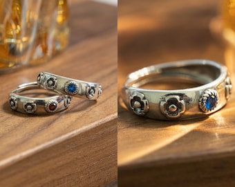 adjustable ring All-over sterling silver Howls ring inlaid with shiny diamonds couple rings S925 silver,Not allergic