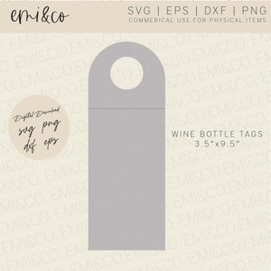 Wine Bottle Tag, Wine Tag SVG, Wine Bottle hang tag svg