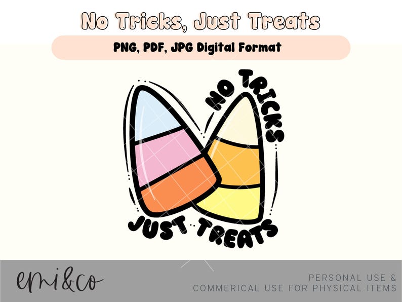 Halloween Candy Corn Printable Tags & Stickers | No Tricks Just Treats ...