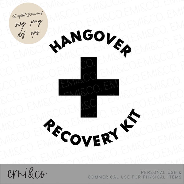 Hangover Recovery Kit SVG, Wedding SVG, Party Favor, Gift