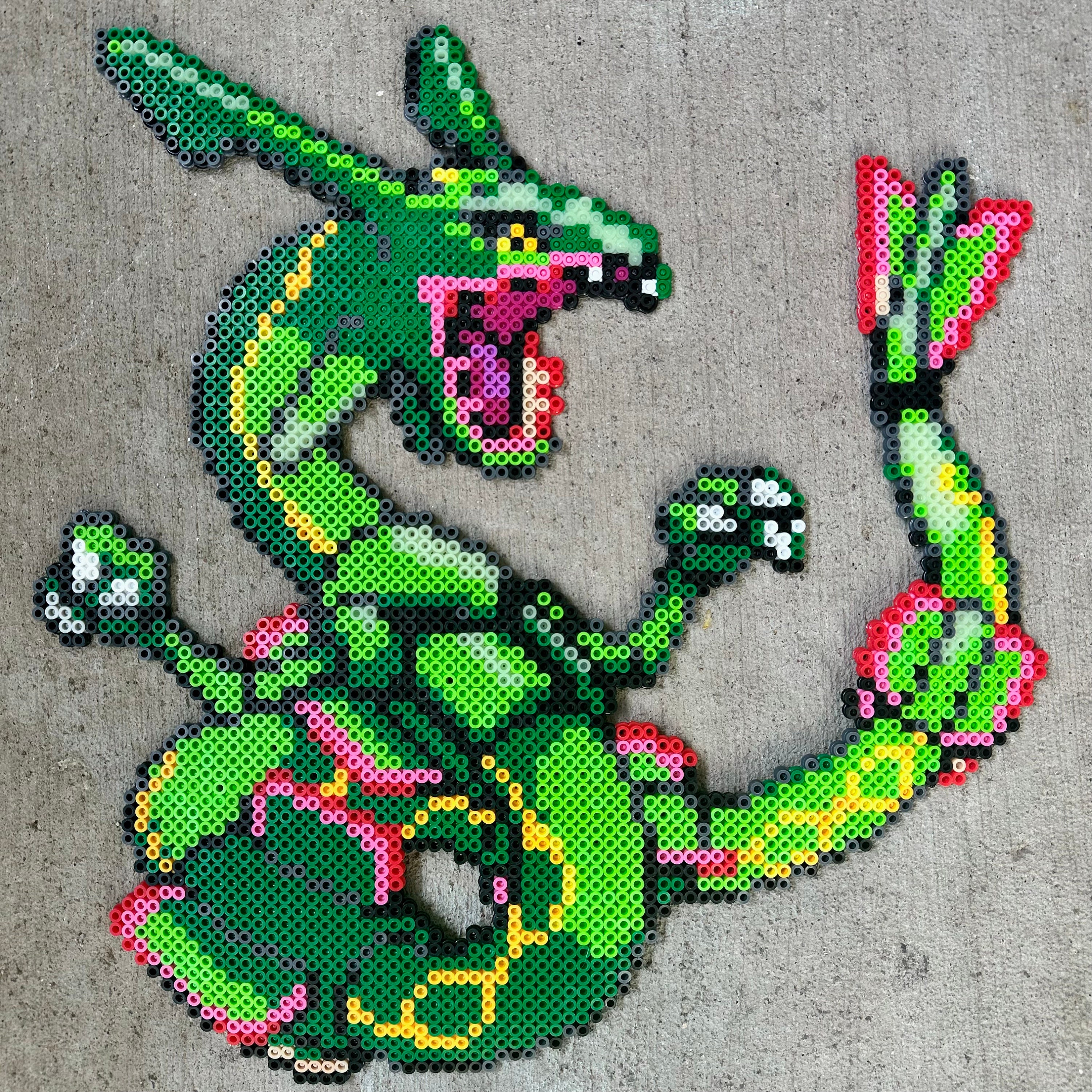 Pixel Art Pokemon Legendaire Rayquaza Rayquaza Perle Pokémon / Pixel Art lueur dans le noir - Etsy France