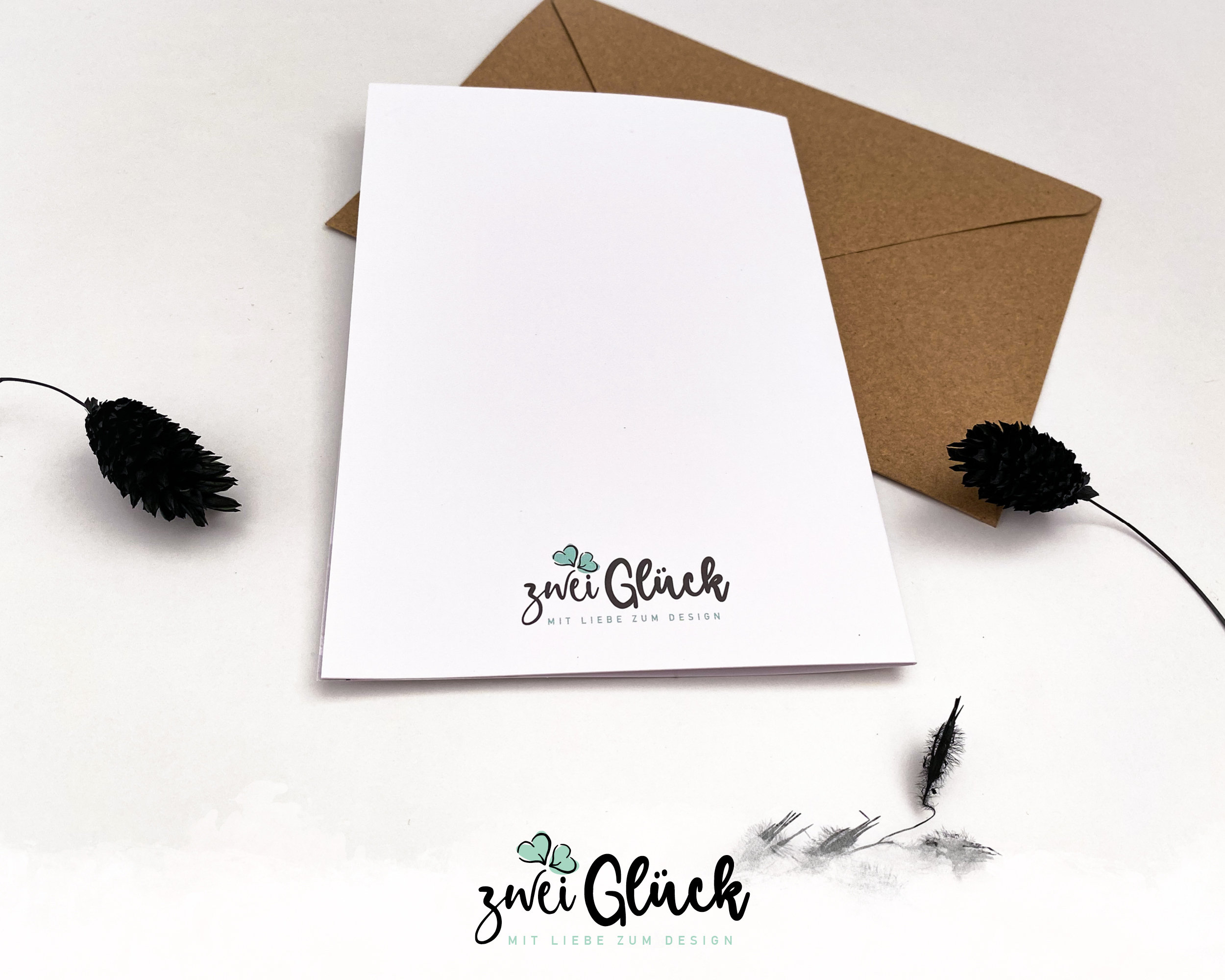 WBdesignz Carte De Condoléances « Silence » Avec Enveloppe Blanche