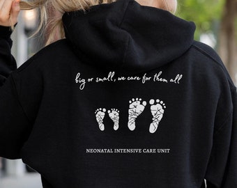 NICU Neonatal Intensive Care Unit Zip Up Hooded Sweatshirt Sweater nurse RN gift Respiratory Therapist RRT Full Zipper Hoodie Jacket