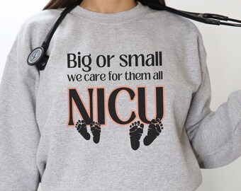 NICU Neugeborenen Intensivstation Rundhals-Sweatshirt Pullover Pullover NICU Krankenschwester RN Atemwegstherapeut Wertschätzung Geschenk Fußabdrücke