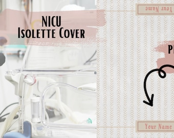 NICU Personalized Pink Neutral Herringbone Neonatal Intensive Care Unit Incubator Blanket Cover Minky Giraffe Isolette Color Baby Gift Idea