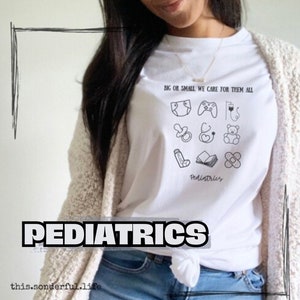 Pediatrics T-Shirt Peds Pedi Pediatric PICU Nurse RN Short Sleeve Tee Intensive Care Unit Appreciation Gift Idea Work Styles Adult Unisex
