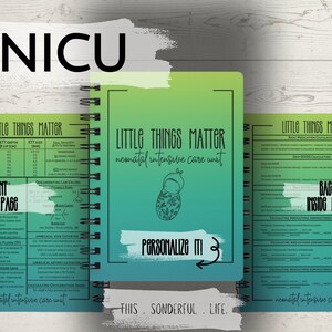 Personalisierte NICU Krankenschwester Neugeborene Intensivstation RN Spiralgebundene Zeitschrift Atemtherapeut Geschenk RN Notizbuch Bericht Notizblock Ressourcen