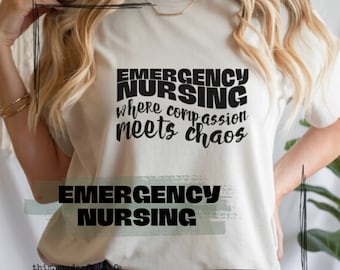 Emergency Department Nurse T-Shirt  ED RN  Emergency Room Nurse Gift   Chaos Coordinator  Respiratory  Adult Unisex / Short Sleeve Tee