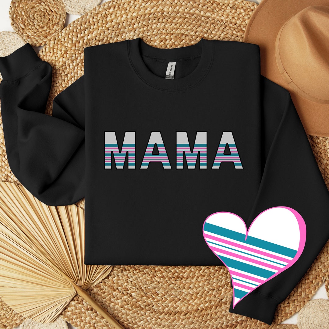 Mama Sweatshirt New Mom Striped Hospital Receiving Blanket Newborn Baby ...