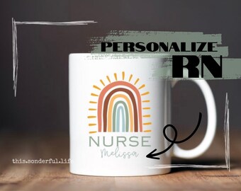 Personalized Registered Nurse Ceramic Coffee Mug 11oz  Nurse Appreciation  Perfect Custom RN Gift Idea  Customized  Graduation Nurse Cup