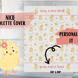 Couverture personnalisée de soins intensifs néonatals de soins intensifs néonatals pour incubateur Couverture Minky Girafe Isolette poussins