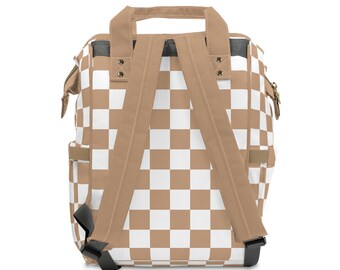 Nautica Cream Checkered Convertible Backpack Tote AE Convertible Backpack Tote | American Eagle main image 2