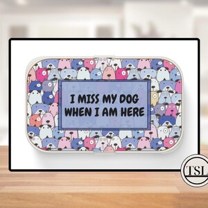 Bento Lunch Box Set with cutlery for adult and kids  New Dog Mom & Dad gift idea  I miss my dog when I am here  Microwave Safe BPA Free