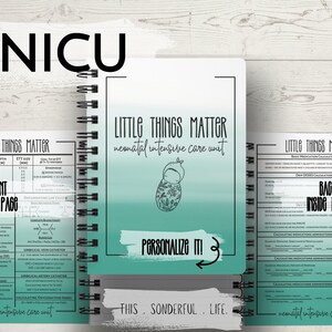 Personalisierte NICU Krankenschwester Neonatal Intensivstation RN Notizbuch Bericht Notizblock Ressourcen Spiralbindung Journal Atemwegstherapeut RRT Geschenk