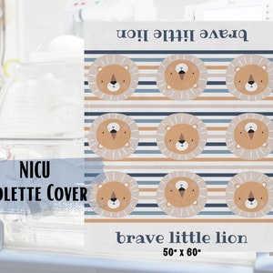 NICU Neugeborenen Intensivstation Frühchen Inkubator Isolette Decke Frühgeborene Geschenk Minky Giraffe Mutige kleine Löwe Safari