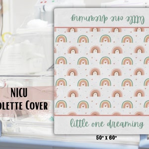 Couveuse USIN Couverture Minky Unité de soins intensifs néonatals Housse isolette girafe Petit rêve Cadeau pour bébé prématuré Arc-en-ciel