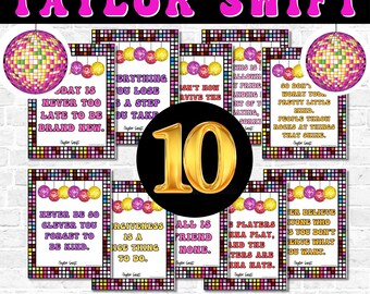 Citazioni ispiratrici di Taylor Swift dai testi / Poster motivazionali di Taylor Swift / Poster sulla mentalità di crescita / Citazioni ispiratrici di Taylor Swift