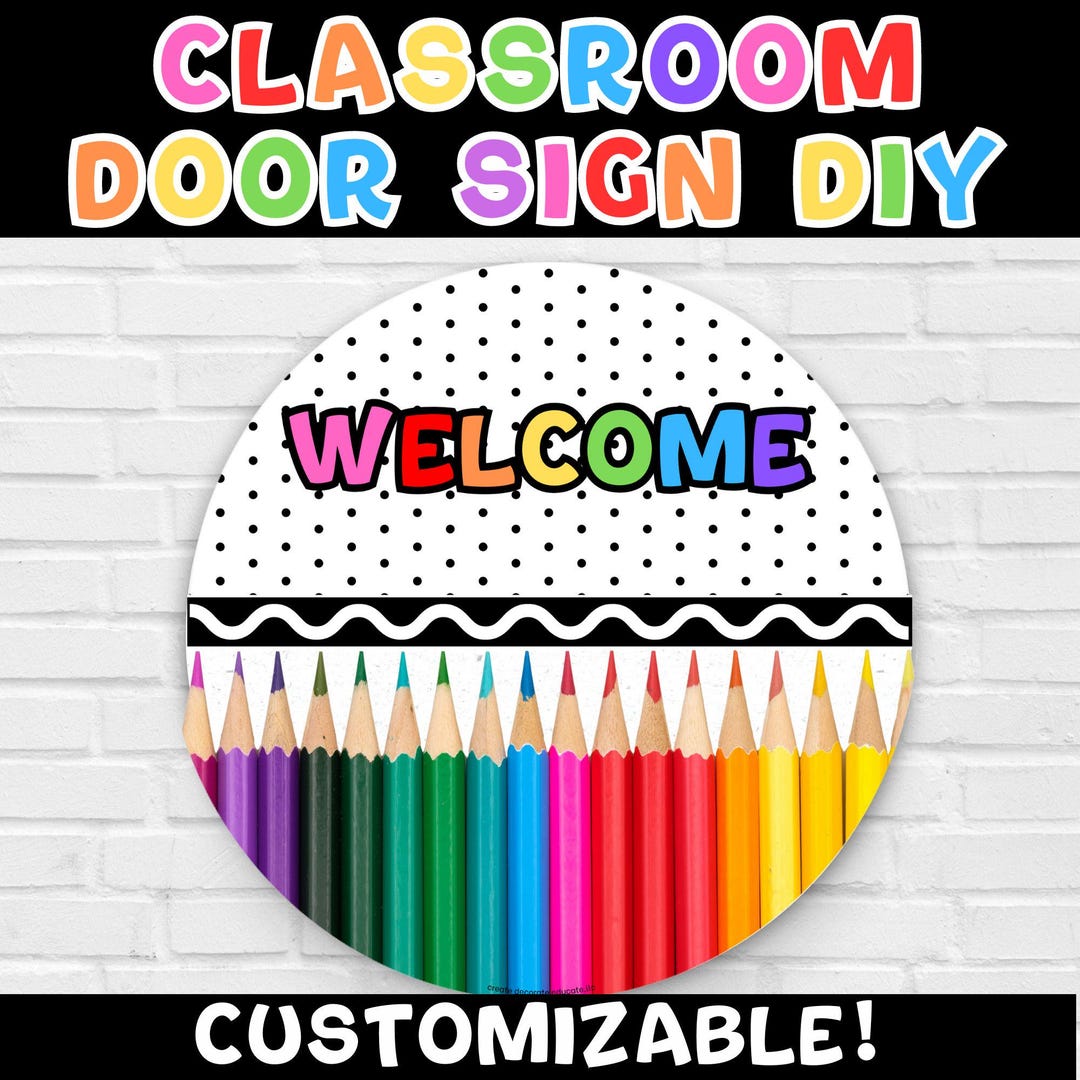 Personalized Door Signs for School Classrooms | Welcome Name Sign for ...