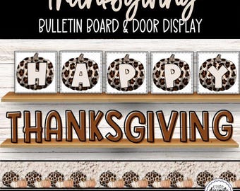 Bacheca del Ringraziamento / Espositore per porte di novembre / Decorazioni autunnali per le aule / Stampabili / Decorazioni per il Ringraziamento / Decorazioni per la scuola elementare