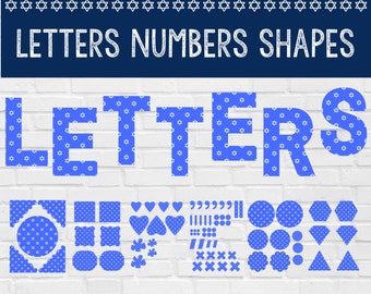 Printable Alphabet Letters and Numbers | Jewish Classroom Decor | Aleph Bet | Printable Judaica | Judaica Wall Art | Jewish School Decor