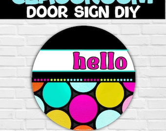 Teacher Name Sign for Door | Customizable | Editable Door Hanger for Classroom | Printable Welcome Sign for Classrooms | Door Decorations