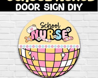 DIY Name Signs for School Nurses | Personalized Door Hangers for Health Rooms | Nurse Name Sign for Health Suite  | Custom Nurse Door Sign