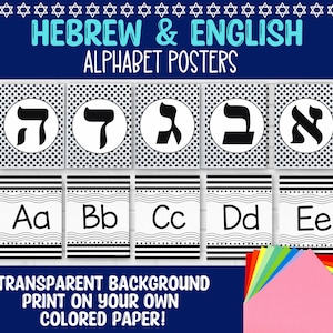 Alfabeto Hebreu Pôsteres de <br> Entrega Rápida? Cartões de aposta Aleph | Sala de aula judaica | Professor Judaico | Escola Hebraica | Pré-escola judaica | Judaica | Cartazes em Hebraico