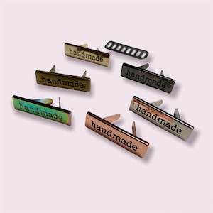 Metall Label *HANDMADE* alle 6 Farben