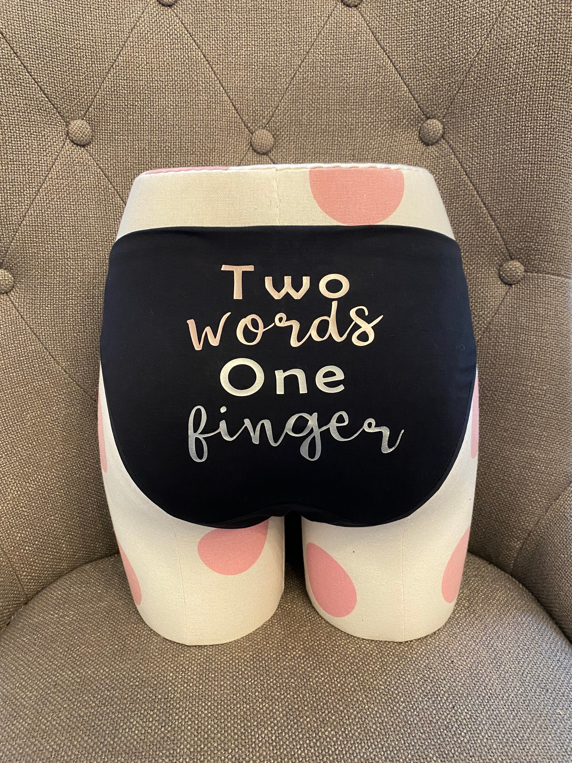 Two Words One Finger Women's Underwear, free Shipping on 35.00 see Shop for  More Designs, Salty Gift Idea for Girlfriends -  Canada