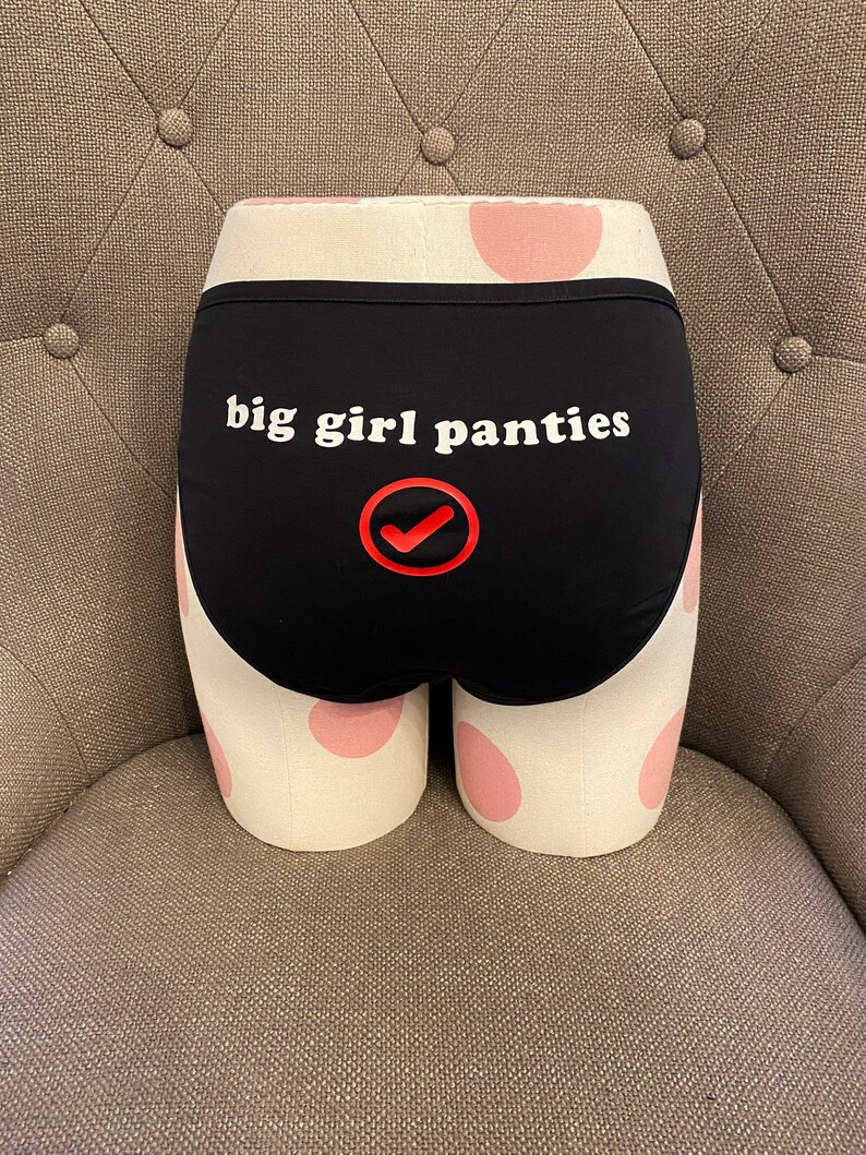 Big Girl Panties: Check, **Free Shipping on 35.00+ (see shop for more designs) Funny Women's Underwear, Unique gift for Girlfriends, Funny 