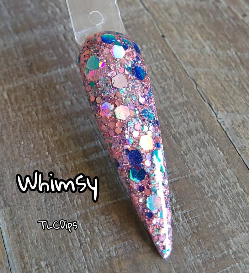 Whimsy Dip Powder Acrylic Powder Dip Nail Custom Dip Etsy