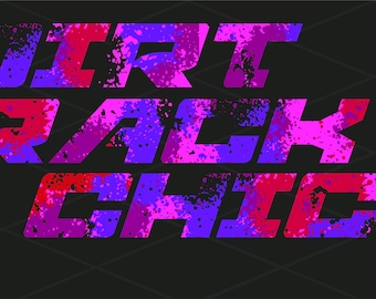 Dirt Track Chick Retro Distress