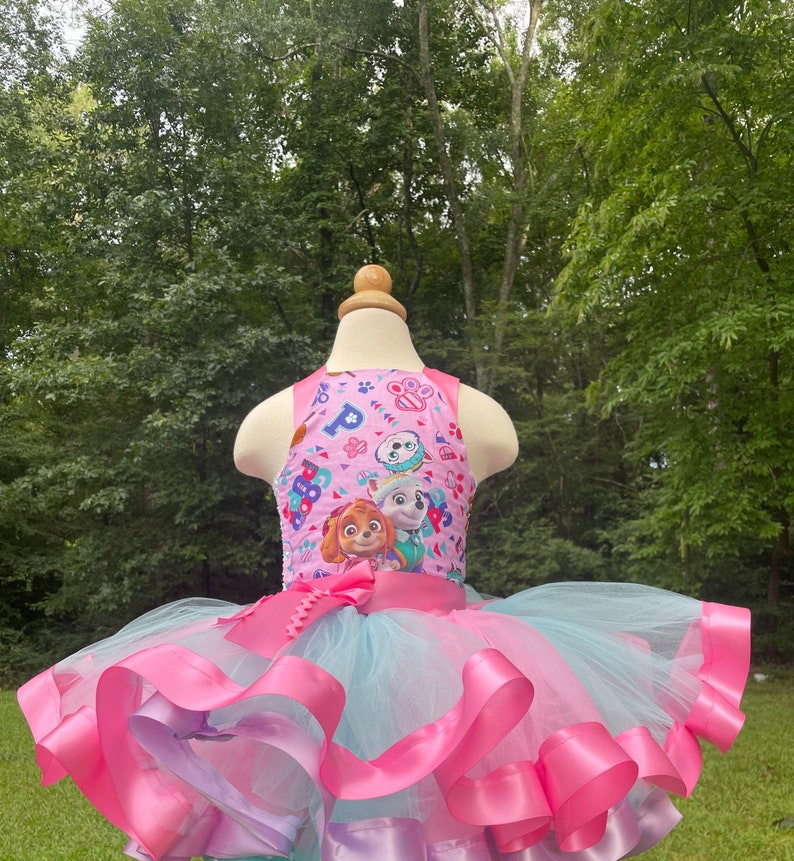 paw patrol birthday dress Skye Paw Patrol Pink Birthday Party Tutu Outfit Toddler Girls - Dog Pink Birthday Party Dress Toddler Outfit
