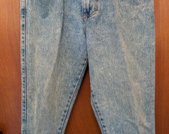 Vaqueros Zena Vintage de tiro alto y lavado a la piedra para mujer, talla 3, años 90