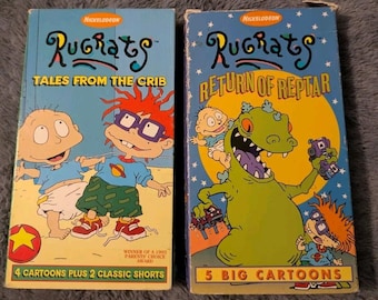 Vintage 1990s Nickelodeon Rugrats 2 VHS Lot Tales From Crib & Return Of Reptar